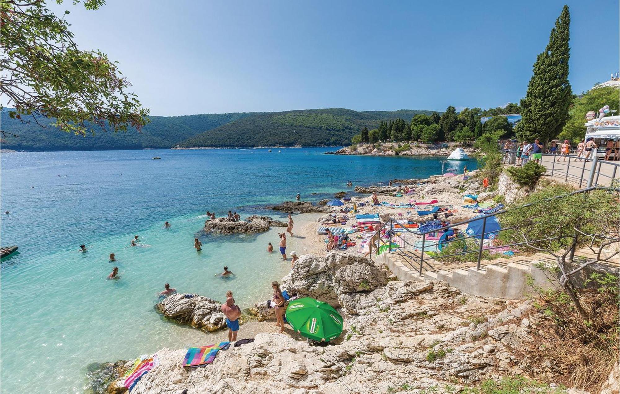 Beautiful Apartment In Rabac With Kitchen Exterior foto
